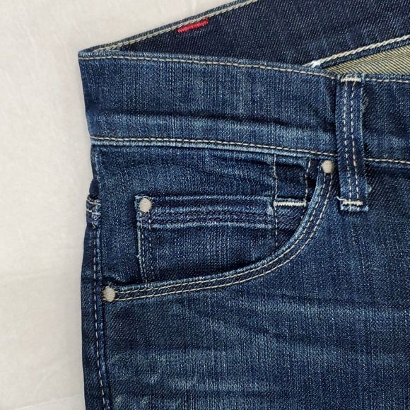 7 For all Mankind Rhigby jeans men's size 30 x 30L dark wash button fly straight - Picture 6 of 10